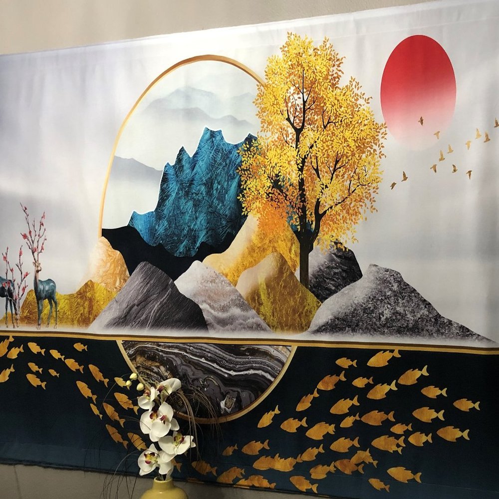 Mountain Scene Wall Decor Landscape Nature Scenic View Tapestry Wall Hanging